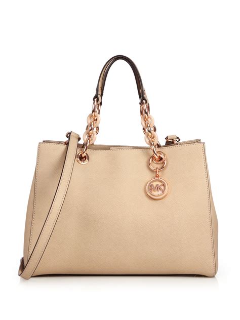 michael michael kors cynthia medium saffiano leather satchel|Michael Kors edith large satchel.